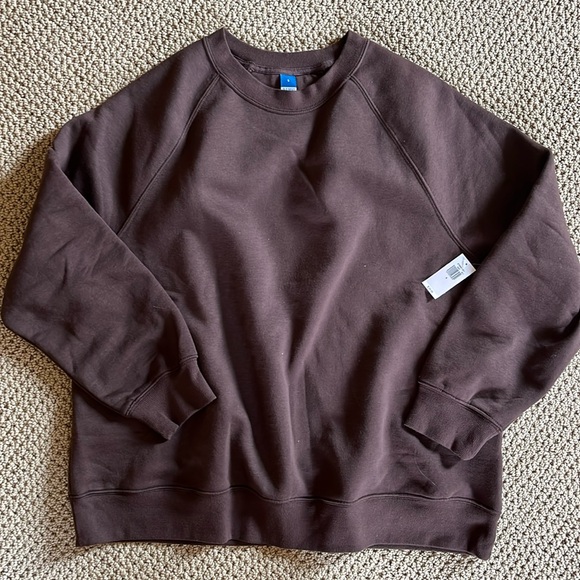 NWT Old Navy Active Brown Crewneck - Picture 1 of 5